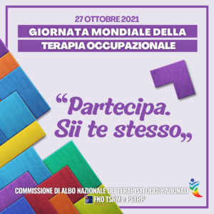 27 ottobre 2021: Giornata mondiale della terapia occupazionale