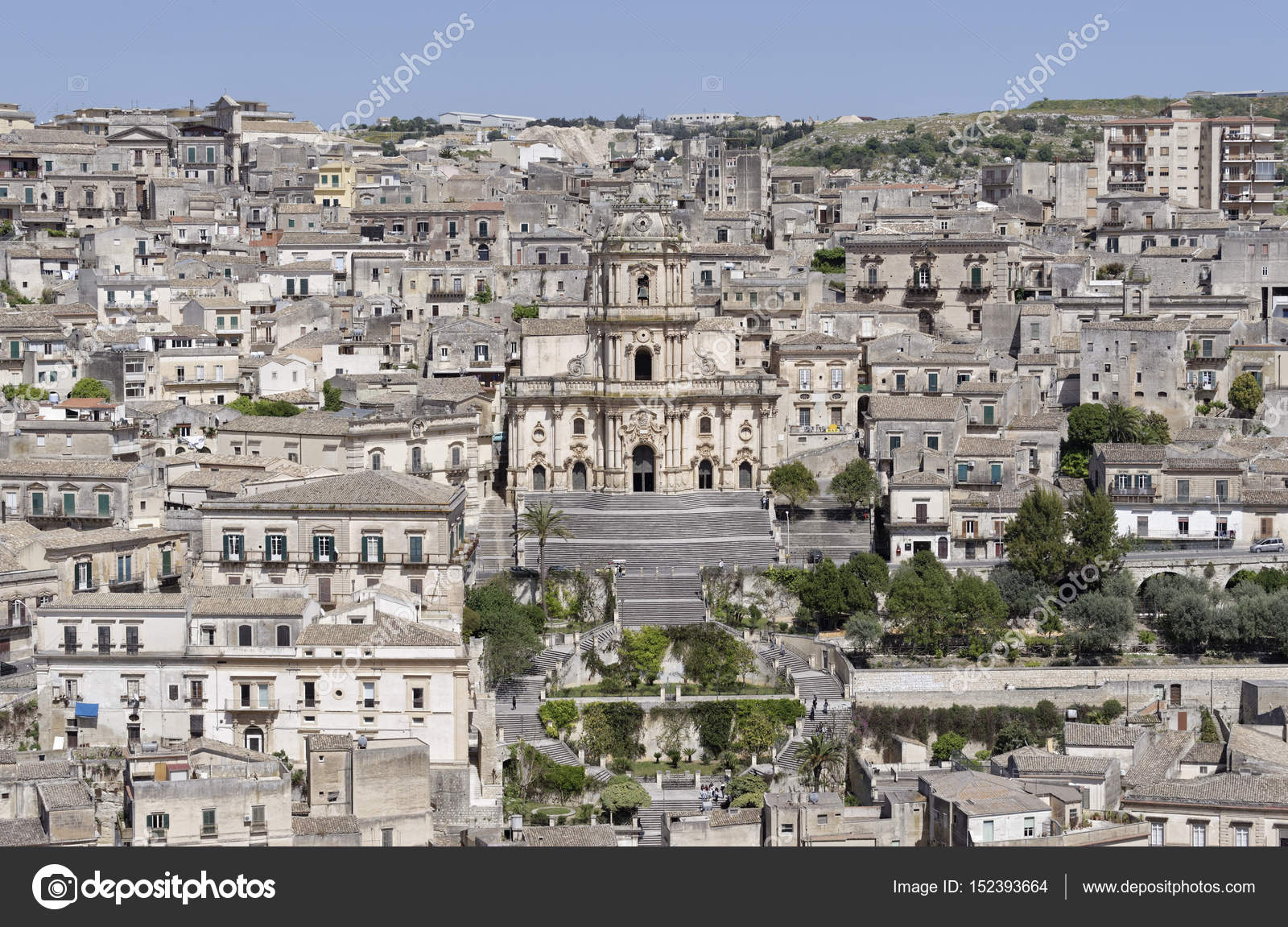 Italy, Sicily, Modica (Ragusa Province), St. George Cathedral baroque facade