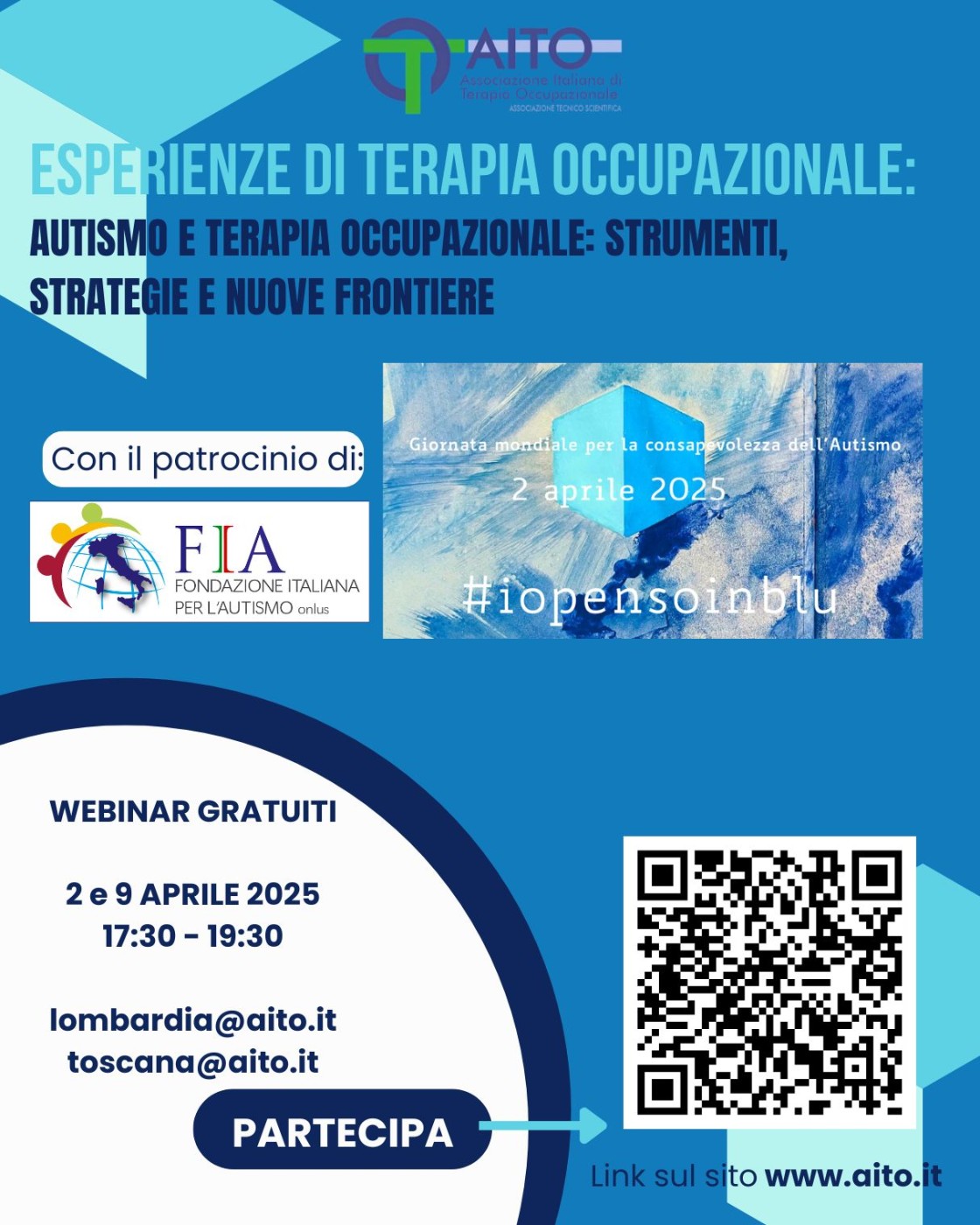 Esperienze di terapia occupazionale – webinar 2-9 aprile 2025